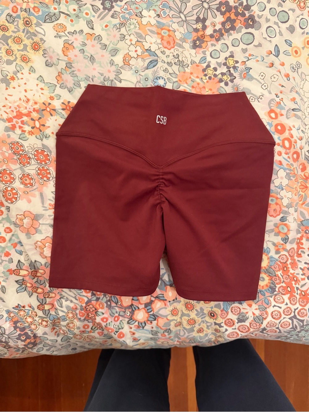 CSB Women's High-Rise Maroon Athletic Shorts